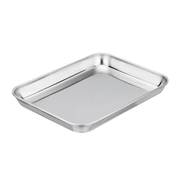 10 X 8 inch Bangder Baking Sheet Pan for Toaster Oven Heavy Duty Stainless Steel Sheet Pan Easily Wipes Clean Set of 2 Mirror Finish Dishwasher Safe